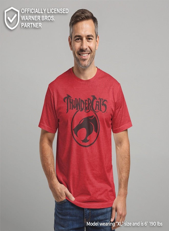 Fifth Sun Thundercats T Shirt for Men - Red - Small - Officially Licensed Circle Logo Vintage Design Iconic 80s Cartoon Thunder Cats - Image 2